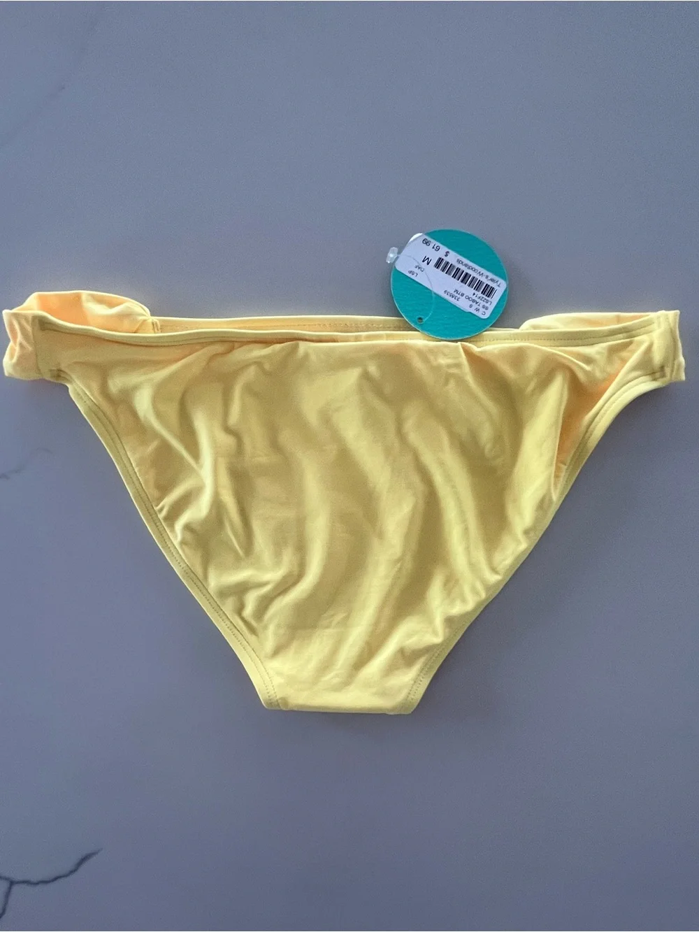 NWT L*Space Monica Wise Taboo Full Cut Bikini Bottom Daffodil Yellow Size Medium